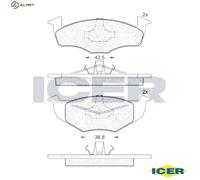 BRAKE PAD SET DISC BRAKE 181178 FOR VW GOLF/Van/III FLIGHT/CLASSIC DERBY POLO