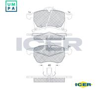 BRAKE PAD SET DISC BRAKE 181248 FOR VAUXHALL ZAFIRA/Mk ASTRAVAN/IV CHEVROLET