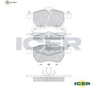 BRAKE PAD SET DISC BRAKE 181248 FOR VAUXHALL ZAFIRA/Mk ASTRAVAN/IV CHEVROLET