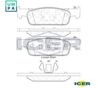 Icer Brakes Brake Pad Set 182115 – Disc Brake for Renault Clio IV/Grandtour/Mio Hatchback 0.9L