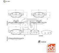 FEBI BILSTEIN 183658 Brake pad set