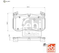 BRAKE PAD SET DISC BRAKE 184439 FOR MERCEDES-BENZ M 274.920OM 654.920 2.0L 4cyl