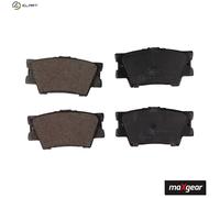 Brake pads Rear Axle 19-1161 MAXGEAR for TOYOTA LEXUS