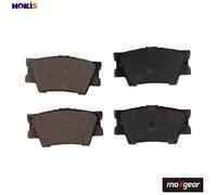 Brake pads Rear Axle 19-1161 MAXGEAR for TOYOTA LEXUS