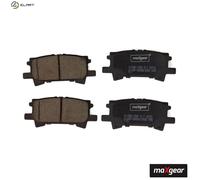 Brake pads Rear Axle 19-2884 MAXGEAR for LEXUS RX