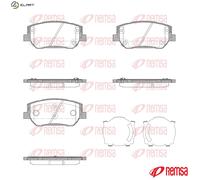 Brake pads 1st front axle 1910.02 REMSA for KIA HYUNDAI