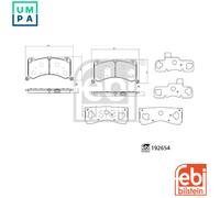 BRAKE PAD SET DISC BRAKE 192654 FOR AUDI