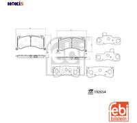 FEBI BILSTEIN 192654 Brake pad set