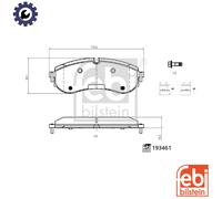 BRAKE PAD SET DISC BRAKE 193461 FOR VW GRAND/CALIFORNIA/Camper CRAFTER/Van 2.0L