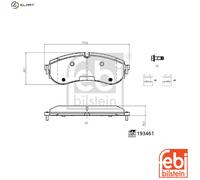 FEBI BILSTEIN 193461 Brake pad set
