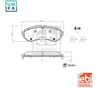FEBI BILSTEIN 193461 Brake pad set