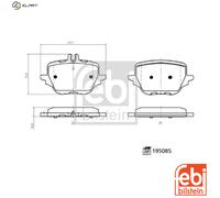 FEBI BILSTEIN Brake Pad Set For Disc Rear Fits Mercedes-Benz C-Class E-Class