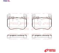 BRAKE PAD SET DISC BRAKE 1953.00 FOR MERCEDES-BENZ M 256.930 3.0L 6cyl S-CLASS