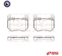 BRAKE PAD SET DISC BRAKE 1953.00 FOR MERCEDES-BENZ M 256.930 3.0L 6cyl S-CLASS