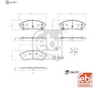 FEBI BILSTEIN 196370 Brake pad set