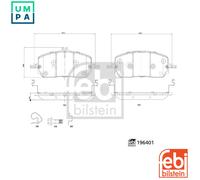 FEBI BILSTEIN 196401 Brake pad set