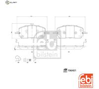 FEBI BILSTEIN 196401 Brake pad set