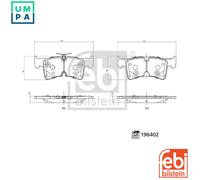 FEBI BILSTEIN 196402 Brake pad set