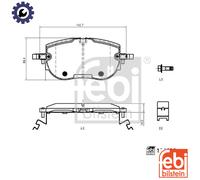 Febi Bilstein Brake Pad Set 196639 - Fits Audi & Cupra & Skoda & VW - OE Quality