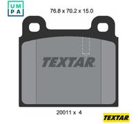 Textar Brake Pad Set 2001102 – Front Disc Brake – Fits Alfa Romeo BMW Ferrari Mercedes-Benz