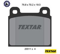 Brake pads 2001104 TEXTAR for VW TRANSPORTER Mk II Bus TRANSPORTER T3 Van
