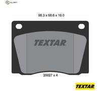 Textar Front Brake Pads fits Mercedes-Benz Sedan Pagode Coupe Volvo