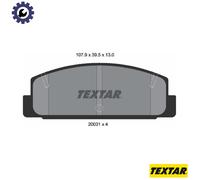 Textar Rear Brake Pads fits Mazda 323 F/P S RX-7 626 2003101