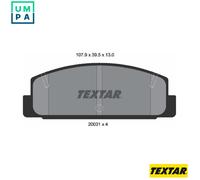 Textar Rear Brake Pads fits Mazda 323 F/P S RX-7 626 2003101