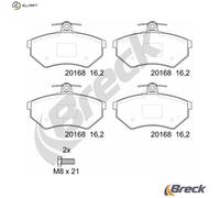 Brake pads 20168 00 701 00 BRECK for VW SEAT
