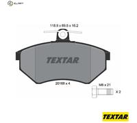 Front Brake Pad Set For Disc Fits VW Corrado Golf Passat Scirocco TEXTAR 2016801