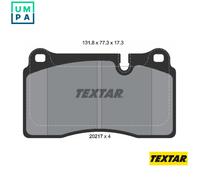 Brake Pads Full Set Of 4 Front 2021701 Textar Land Rover