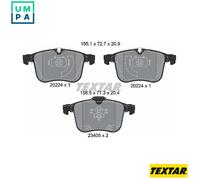 Textar Front Pads fits Cadillac BLS Saab 9-3 9-3X Opel Vectra Vauxhall 2022401