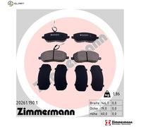 ZIMMERMANN 20261.190.1 Brake pad set