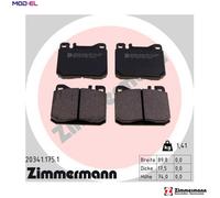 BRAKE PAD SET DISC BRAKE 20341.175.1 FOR MERCEDES-BENZ M 115.954 2.3L 4cyl 123
