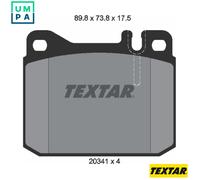 Textar Front Brake Pads fits Mercedes-Benz 123 S-Class SL 2034110
