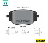 Textar Rear Brake Pad Set fits Citroën Fiat Opel Peugeot Toyota