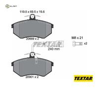 TEXTAR 2066922 Brake pad set