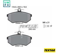 Textar Disc Brake Pad Set 2066922 – Fits AUDI and CHERY models