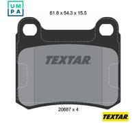 Textar Rear Brake Pads 2068701 - Fits Mercedes-Benz 190, 124, E-Class & C-Class - Set of 4