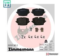 BRAKE PAD SET DISC BRAKE 20707.185.2 FOR MINI BMW X1/U11 B38 A15 P 1.5L 3cyl