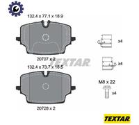 Brake Pads Set Front Textar 2070701 34108837161 8837161
