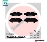 Brake pads 20747.200.1 ZIMMERMANN for MERCEDES-BENZ SPRINTER 3-t Tourer Bus