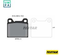 Textar Rear Brake Pads Set 2075506, Genuine OE Full Set of 4 with Accessories, Fits Volvo