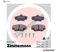 ZIMMERMANN 20772.180.1 Brake pad set