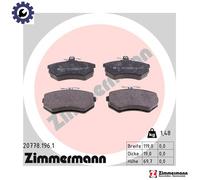 ZIMMERMANN 20778.196.1 Brake pad set