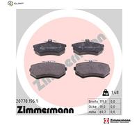 BRAKE PAD SET DISC BRAKE 20778.196.1 FOR AUDI CABRIOLET 100 A4/S4 4000 90 80 A4