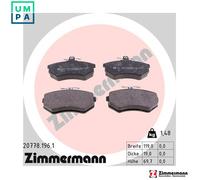 ZIMMERMANN 20778.196.1 Brake pad set