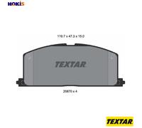TEXTAR 2087001 Brake pad set