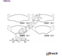 Brake pads 20887 20 702 00 BRECK for AUDI VW SEAT