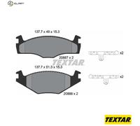 TEXTAR 2088707 Brake Pad Set, disc brake for ,SEAT,VW